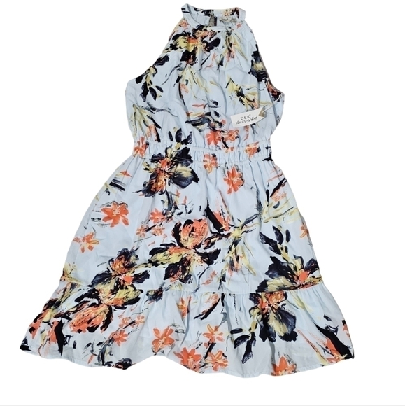 NWT Dex Halter Floral Keyhole Back Dress Small - Picture 2 of 7